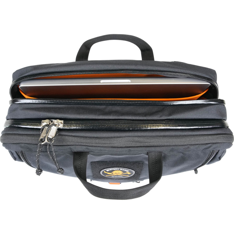 3 Way 18 Expandable Briefcase - Wildfire Black (Inner View Laptop Compartment)